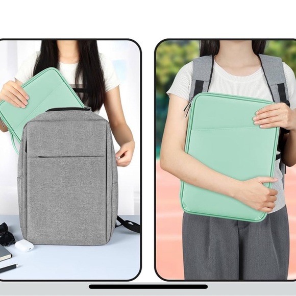 New 12.9" Tablet Sleeve Padded Mint Green for ipad Pro Surface Pro Galaxy TabS8 - Picture 11 of 13